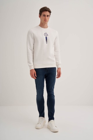 Cazador Erkek Sweatshirt Ekru 5170 25ke90000069 E90011 Ekru