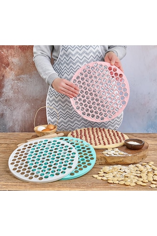 Pratik Mantı Kalıbı Büyük Boy Mantımatik 32 Cm Beyaz