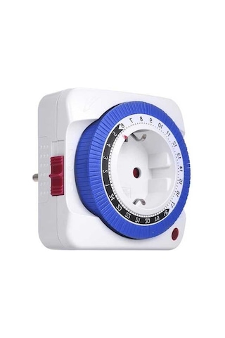 Novahub 24 Saatlik Otomatik Zamanlayıcı Priz - Elektrikli Cihazlar İçin Kullanışlı Açma/kapama Kontrolü Gmt01a-gr