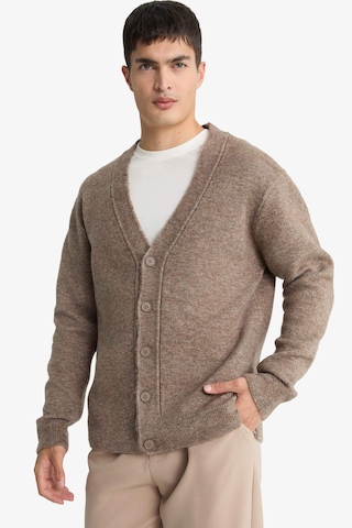 Defacto Relax Fit V Yaka Düğmeli Triko Hırka F3717ax25wnbn571 Kahve