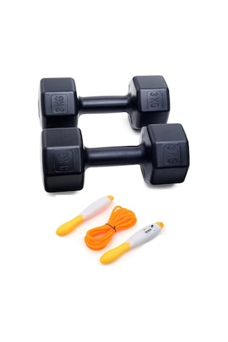 Ps Spor 3 Kg Dambıl X 2 Adet 6 Kg + Sayaçlı Atlama Ipi