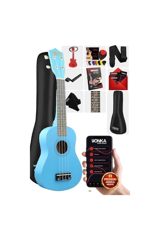 Midex UKX-233BL Mavi Concert Ukulele (Askı Çanta Metod Pena)