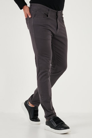 Buratti Streç Pamuklu Regular Fit Normal Bel Düz Paça Pantolon Erkek Pantolon 674002 Füme