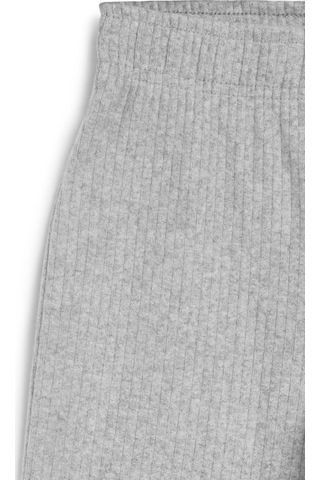 Beli Lastikli Gri Kız Çocuk Eşofman Altı - Rahat Geniş Paça Kalın Kumaş 7-8-9-10-11-12-13-14 Yaş Gri