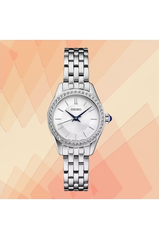 Seiko Sur539p1 Bombeli Hardlex Cam 10 Atm Kadın Kol Saati Renkli