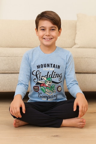 Tenra Erkek Çocuk Pijama Takımı %100 Pamuk Çok Renkli