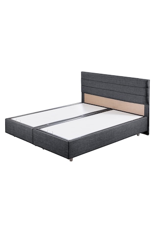 Sofia Çift Kişilik Baza Başlık Letto Yatak Seti - Antrasit 150 x 200
