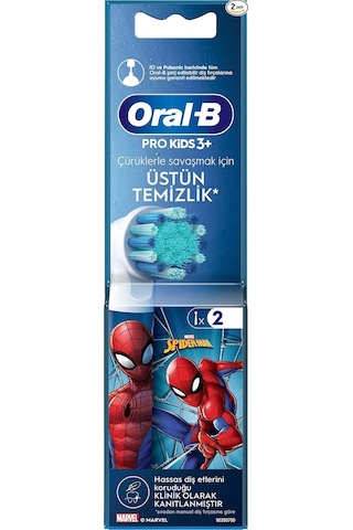 Oral-b Çocuk İçin Spiderman Şarjlı Diş Fırçası Yedek Başlığı 2 Adet