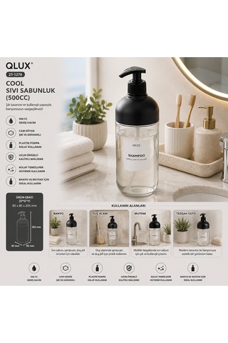 Qlux C-00572 Cool Cam Sıvı Sabunluk 660 Cc- 12'li Paket Diğer