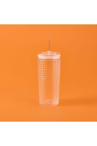 Mien Pipetli Cam Bardak - Şeffaf - 550 Ml Şeffaf