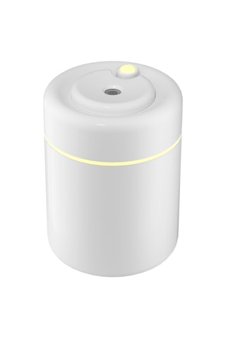 Moveevo Araç İçin Usb Beslemeli 180ml Buharlandıran Nemlendirici, Gece Lambası, İki Buhar Modu Ve Otomatik Kapanma Özelliği - Beyaz