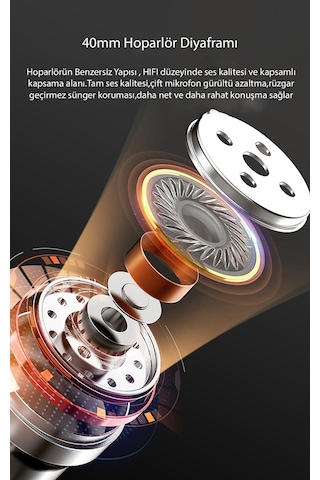 A30 Motosiklet Bluetooth Kask Kulaklığı Yüksek Ses Ve Mikrofon Kalitesi