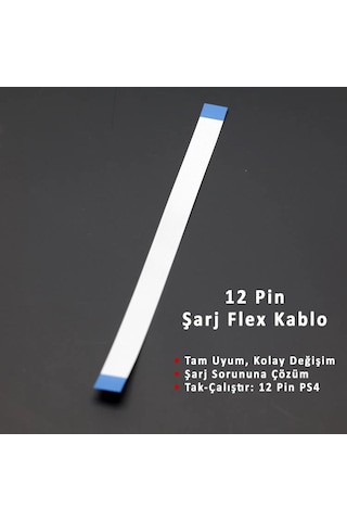Ps4 12 Pin Flex Şarj Soket Kablosu 010 011 020 030 040 050 055 Uyumlu Playstation 4 Kol Yedek Parça