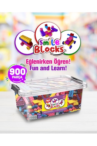 Smile Blocks  900 Parça Plastik Kutulu Mikro Blok