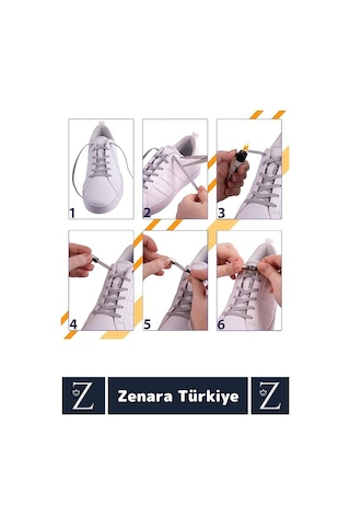 Zenara Tüm Yaşlar İçin Şık Klipsli Manyetik Lastikli Pratik Mıknatıslı Çocuk Ayakkabı Bağcığı 100 Cm-3 Çift Çok Renkli