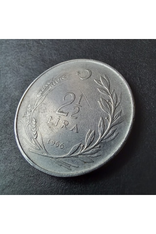 1966 Akmonital 2½ Lira Çt+ Eski Madeni Para