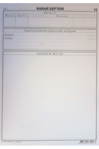Kocaoluk Karar Defteri K.Kapak