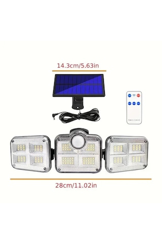 Mrs Solar Hb-300 Model 122 Ledli Solar Güneş Enerjili Kumandalı H