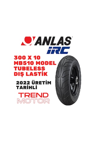 300 X 10 Tubeless Mb-510 Dış Lastik Motosiklet Anlaş Irc 2025