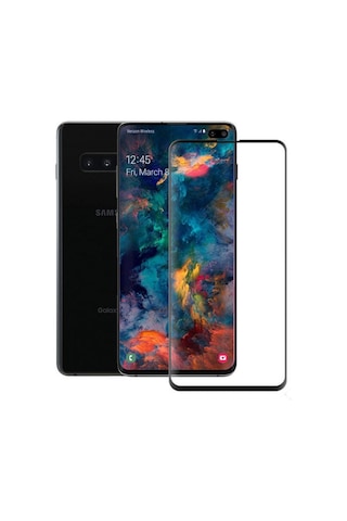 Nettech Samsung Galaxy S10 Plus Uyumlu Ön Koruma Polymer Nano Ekran Koruyucu - Siyah