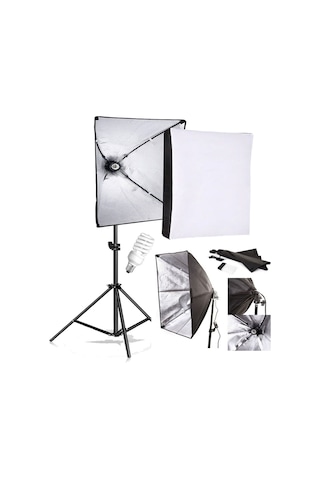 Deyatech Tek Duylu Softbox 50 x 70 CM Sürekli Video Işık Kiti + Lamba