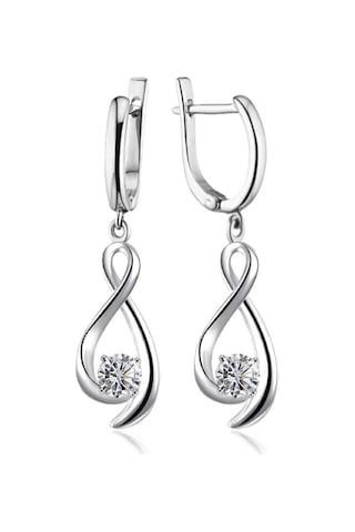Brezza Lusso Jewelry 925 Ayar Gümüş Sonsuzluk Sallantılı Bayan Küpe