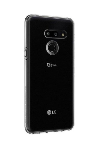 Spigen G8 Thinq İle Uyumlu Kılıf Liquid Crystal Crystal Clear Şeffaf