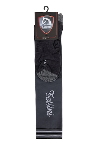 Tattini Unisex Tekstil Koyu Gri Binici Çorap 990 Functıonal Socks Y26 D.gray/black Siyah