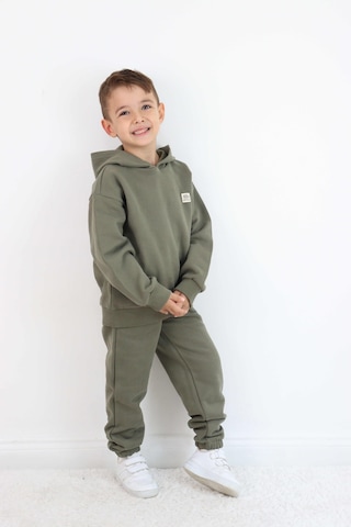 Miababy Unisex Kapşonlu Eşofman Takımı Haki