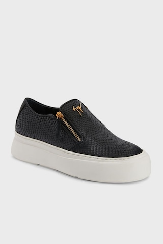 Giuseppe Zanotti Erkek Ayakkabı Eu40010-021 Siyah-beyaz Siyah-beyaz