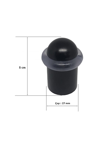 Lüx Kapı Yer Zemin Tamponu Stoper Siyah 5 Cm