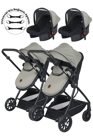 Baby Home 1010 Ayrılıp Birleşebilen Travel Sistem İkiz Bebek Arabası