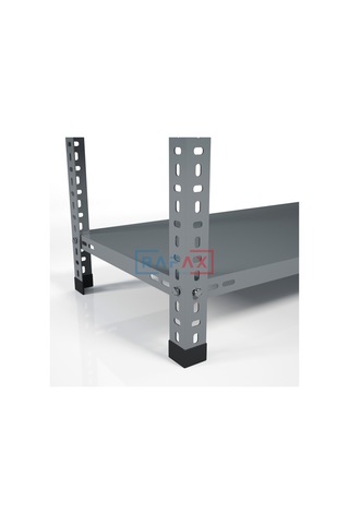 Rafax, 30x90xH:250, 7 Raflı Çelik Raf, Depo Rafı, Arşiv Rafı Gri