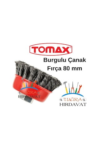 Tomax Burgulu Çanak Fırça 80 Mm Çimento, Cüruf Temizleme