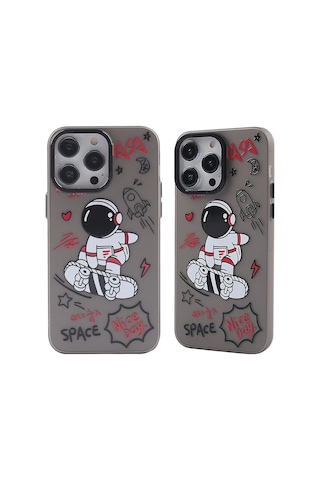 Newface - 547 - Apple iPhone Uyumlu 14 Pro Max Kılıf Prada Desenli Kapak - Prada Siyah - Kmrsfres - - 1