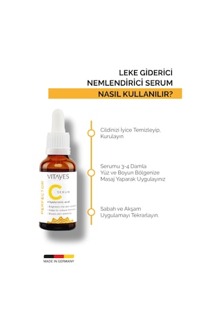 Vitayes Hyaluronic Acid Vitamin C Serum 30 ML + Sos Çay Ağacı Özlü Onarıcı Roll-On Serum 3 x 10 ML