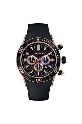 Nautica A21005G Siyah Silikon Saat Kordonu