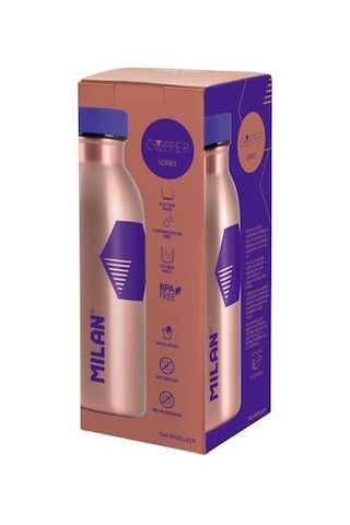 Milan 643012CP Copper Paslanmaz Termos Matara Mor 354 ML