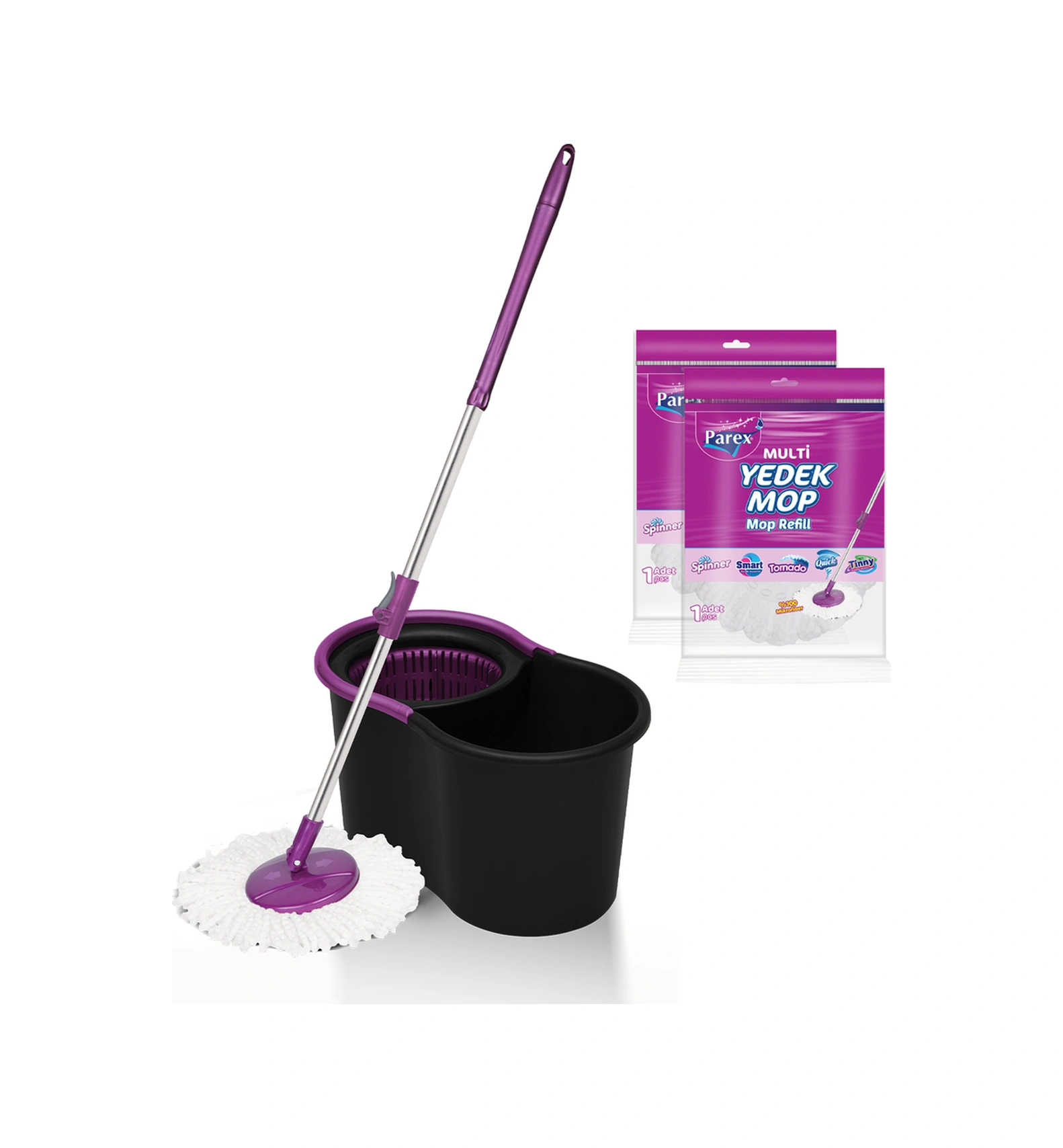 Black Editlon Otomatik Temizlik Seti Ve 2'li Yedek Mop
