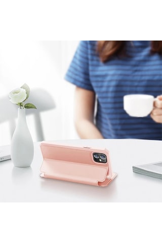 Dux Ducis Apple     Uyumlu iPhone 12/12 Pro Kılıf Mıkantıslı Kapaklı Flip Cover Kılıf Skin X Series Flip Case- 5775