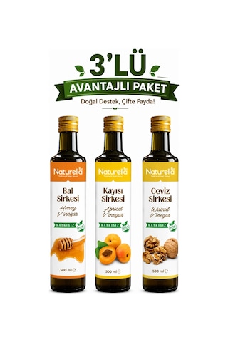 Naturella Bal, Kayısı & Ceviz Sirke Seti 3 X 500 Ml Naturella Bal, Kayısı & Ceviz Sirke Seti 3 X 500 Ml