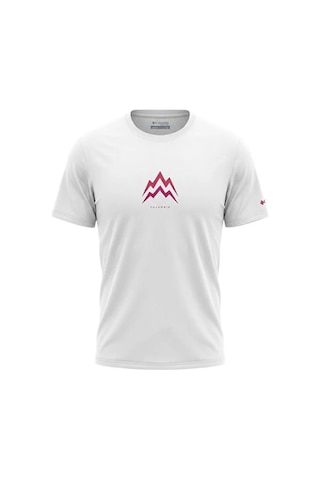 Columbia Csc M Pointed Peaks Ss Tee Erkek Kısa Kollu Tişört Cs0479 Beyaz
