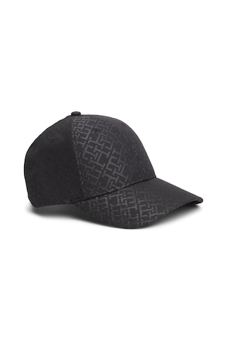 Tommy Hilfiger Th Monogram Cap Kadın Siyah Şapka - Aw0aw18058