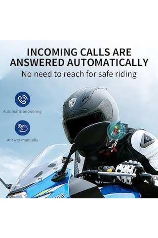 Y60 Motosiklet Kask Bluetooth Kulaklık Kablosuz Su Geçirmez Handsfree Çağrı Y60