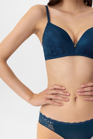 Pierre Cardin Lingerie Paris Boş Kap Regular Sütyen Takım Mavi