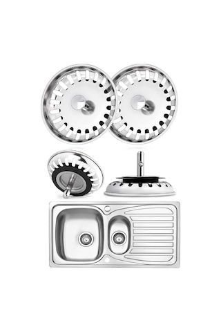 Çöpmak Paslanmaz Çelik Sifon Süzgeci 8 Cm Lavabo Evye Süzgeci Lav