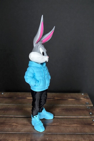 25 Cm Büyük Boy 3d Baskı Bugs Bunny Looney Tunes Çizgi Film Figür Bugs Bunny