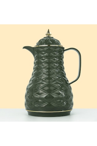 Lale Thermos Cam Hazneli Termos Elmas-1 1.0 Lt Kahve & Çay 12 Saat Sıcak / 24 Saat Soğuk Yerli Üretim Avocado Yeşil