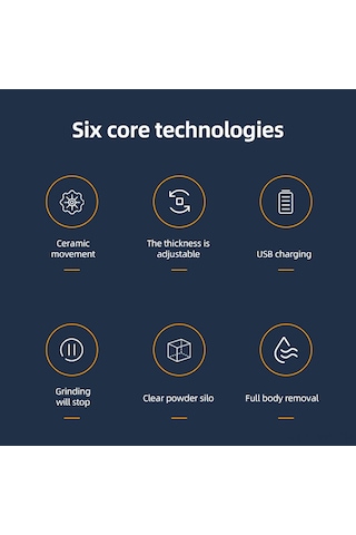 Vkemall Usb Şarjlı Portatif Fincan Kahve Değirmeni - Seramik Öğütülme Çekirdeği, 5 Seviye Kalınlık Ayarı, Kütle Algısı Otomatik Durdurma, 3 Dakika Zamanlama, Ev Ofis Kamp Seyahat İçin Diğer