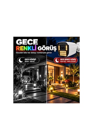 Gece Renkli Gösteren Sesli 5mp 21 Warm Ledli 4k Poe İp Güvenlik Kamerası 421wsp